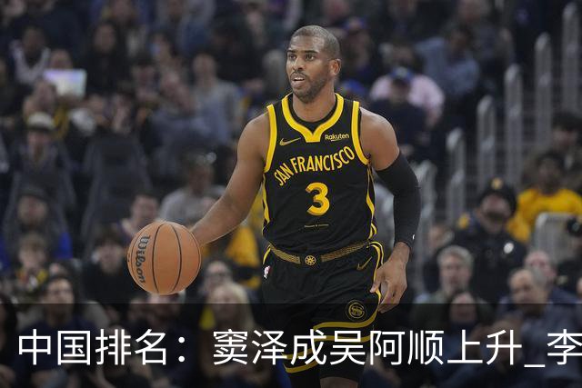 中国排名：窦泽成吴阿顺上升 李昊桐处于100边缘